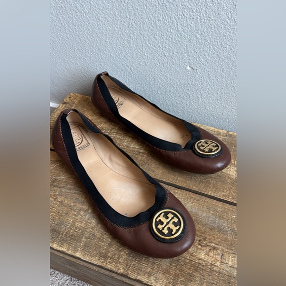 Tory Burch Brown Ballet Flat Shoes size 11 - Picture 1 of 5